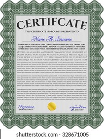 Diploma or certificate template. With guilloche pattern and background. Beauty design. Vector pattern that is used in money and certificate.