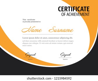 Diploma or Certificate template letter size vector illustration