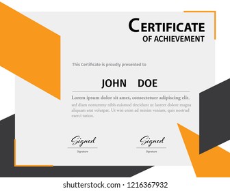 Diploma or Certificate template letter size vector illustration