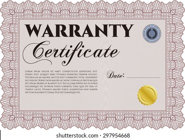 Diploma o plantilla de certificado. Buen diseño. Con patrón de guilloche y fondo. Borde, marco.