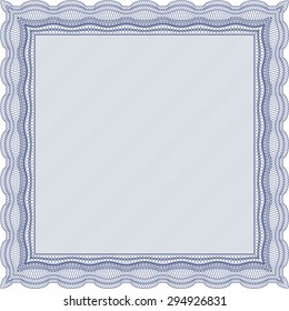 Diploma or certificate template. Printer friendly. Border, frame.Good design. 