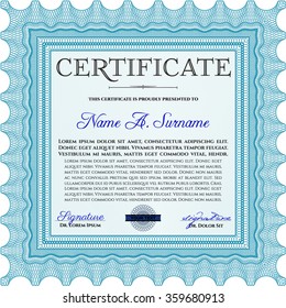 Diploma or certificate template. With quality background. Elegant design. Customizable, Easy to edit and change colors.