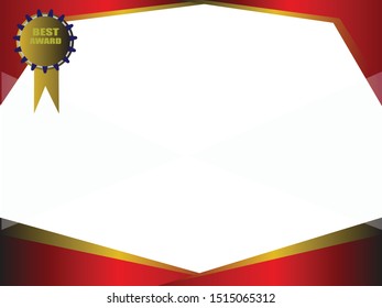 diploma certificate template red and gold color with luxury and modern style