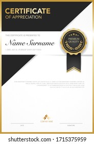 diploma de certificado plantilla de color rojo y dorado con imagen vectorial de lujo y estilo moderno, adecuado para la apreciación. Ilustración vectorial.