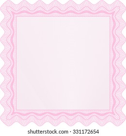 Diploma or certificate template. Vector pattern that is used in currency and diplomas.With guilloche pattern and background. Good design. 