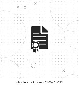 Diploma, certificate, vector best flat icon on texture background , EPS 10