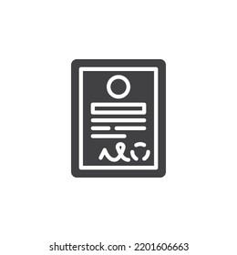 Diploma certificate vector icon. filled flat sign for mobile concept and web design. Graduation certificate glyph icon. Symbol, logo illustration. Vector graphics