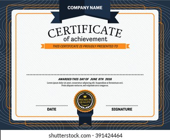 diploma certificate vector illustration template