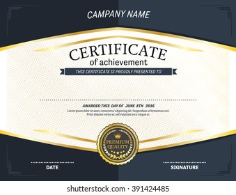diploma certificate vector illustration template