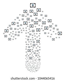 Diploma composition composed in the set of upwards movement arrow. Ahead pointer arrow shape combined from diploma pictographs.