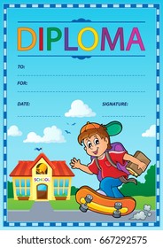 Diploma composition image 7 - eps10 vector illustration.