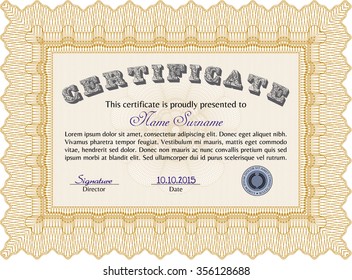 Diplom. Herzliches Design. Border, frame.Mit guilloche Muster. 