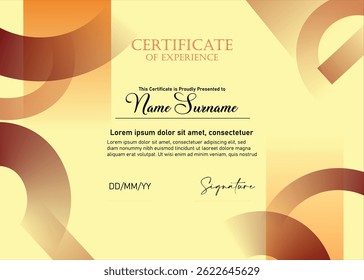 Diseño del diploma para graduación o finalización.