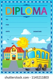 Diploma design image - eps10 vector illustration.