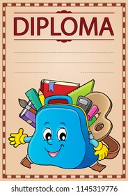 Diploma design image- eps10 vector illustration.