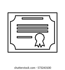 diploma document isolated icon vector illustration design