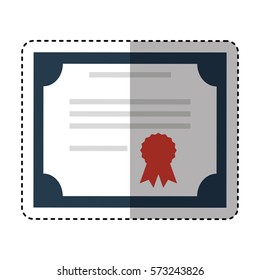 diploma document isolated icon vector illustration design