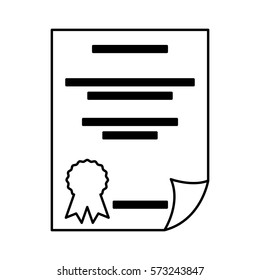 diploma document isolated icon vector illustration design