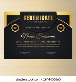 Plantilla de documento de diploma Diseño premium