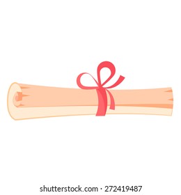 diploma drawing vector cartoon scroll