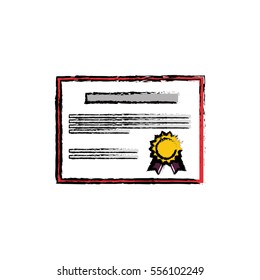 Diploma education certification icon vector illustration graphic design