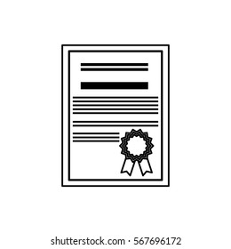 Diploma education certification icon vector illustration graphic design