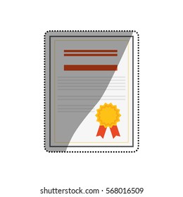 Diploma education certification icon vector illustration graphic design