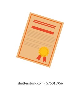 Diploma education certification icon vector illustration graphic design