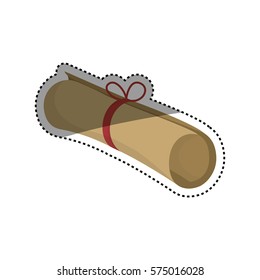 Diploma education certification icon vector illustration graphic design