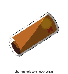 Diploma education certification icon vector illustration graphic design