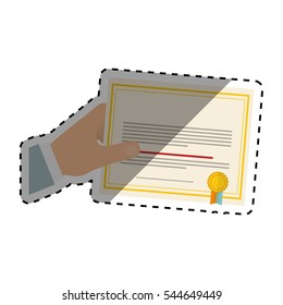 Diploma educational certification icon vector illustration graphic design