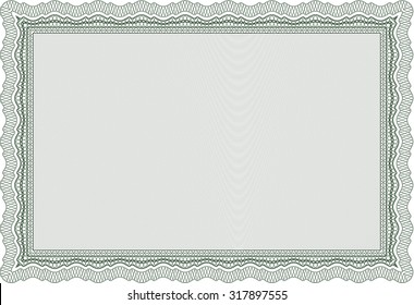 Diploma. Elegant design. With great quality guilloche pattern. Vector pattern that is used in money and certificate.
