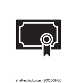 Diploma Filled Icon Vector Illustration