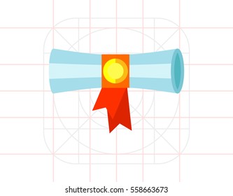 Diploma flat icon