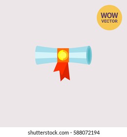 Diploma flat icon