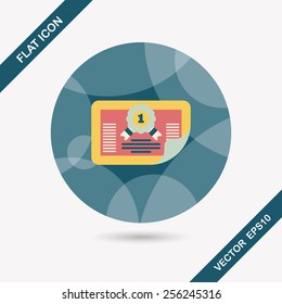diploma flat icon with long shadow,eps10