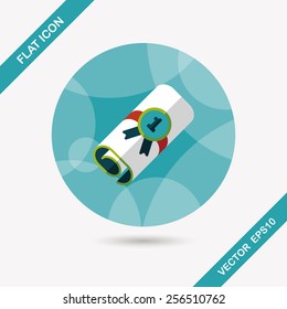 diploma flat icon with long shadow,eps10