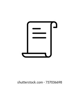 Diploma flat icon. Single high quality outline symbol of graduation for web design or mobile app. Thin line signs of education for design logo, visit card, etc. Outline logo of school