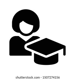diploma glyph flat vector icon
