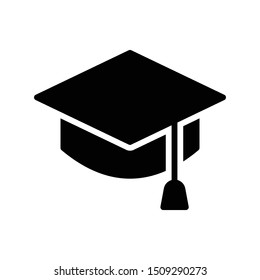 diploma glyph flat vector icon
