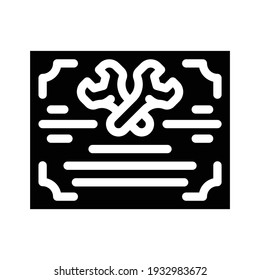 diploma graduate courses glyph icon vector. diploma graduate courses sign. isolated contour symbol black illustration