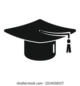 Diploma graduation hat icon simple vector. College school. University student
