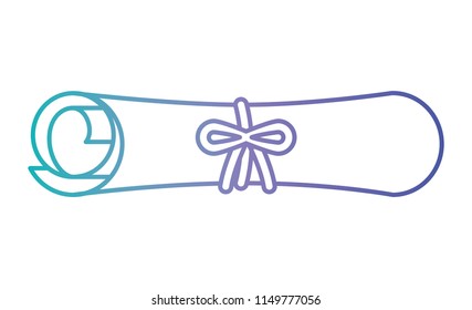 diploma graduation isolated icon