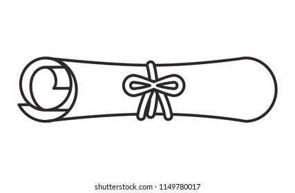 diploma graduation isolated icon