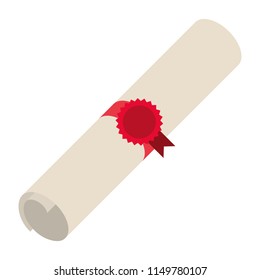 diploma graduation isolated icon