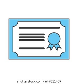 diploma graduation isolated icon