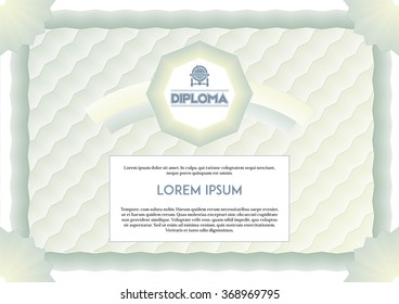 Diploma Guilloche template