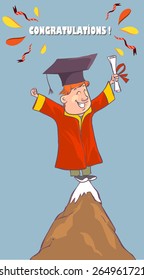 diploma and happy children