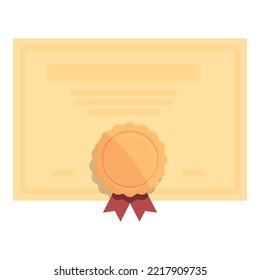 Diploma icon cartoon vector. Document gift. Modern education