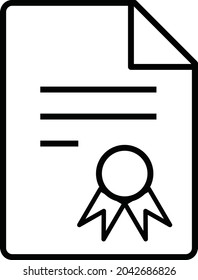 The diploma icon. Certificate symbol paper. Flat Free Vector illustration Image